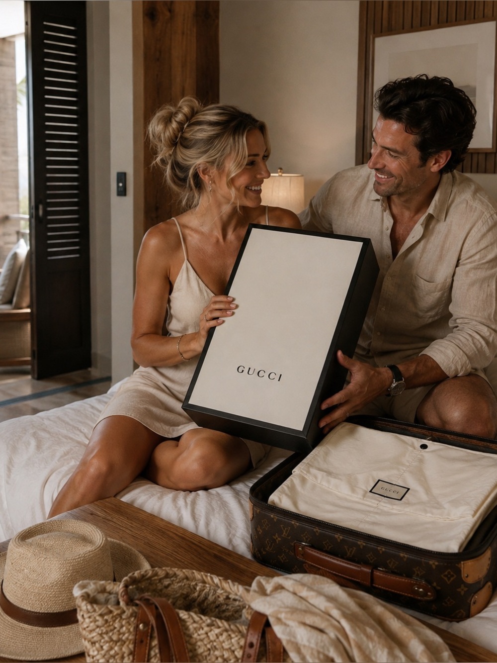 Large Gucci Black and White Signature Gift Box
